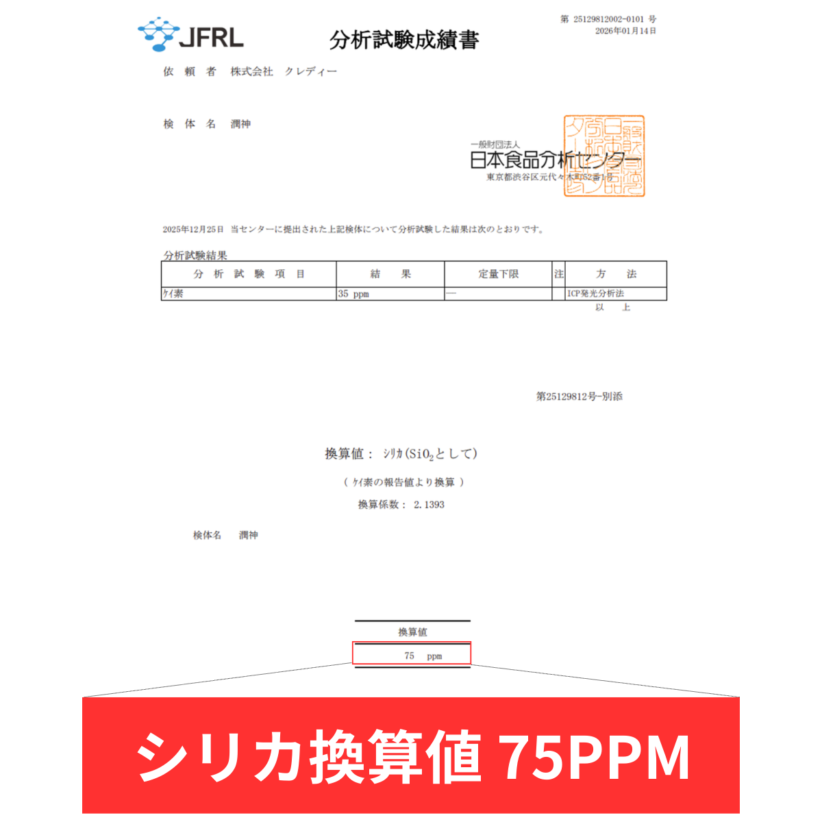 Rice silica water 潤環 500mL 48本入り シリカ濃度75ｍg/L　