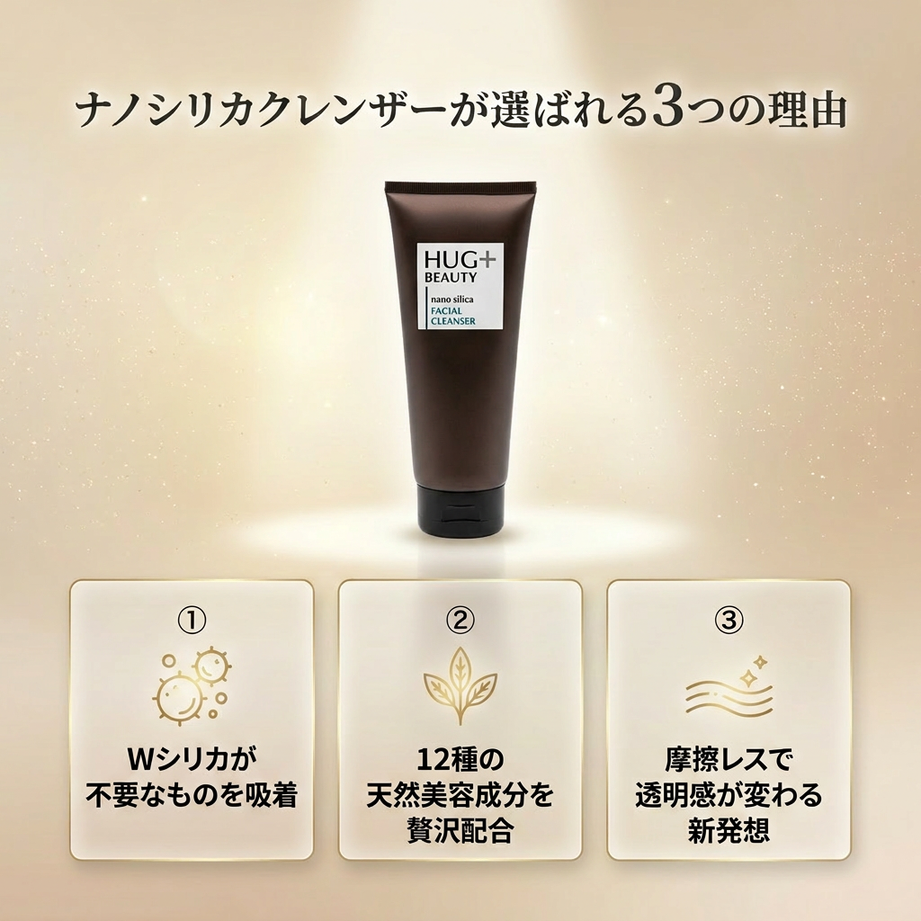 HUG + BEAUTY   nano silica FACIAL　CLEANSER    (フェイシャル　クレンザー）