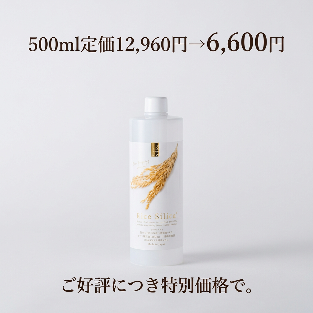 Rice Silica 500ml 化粧水　 ライスシリカ 500ml 期間限定】Rice Silica 500mL キャンペーン価格12,960円→6,600円 【最