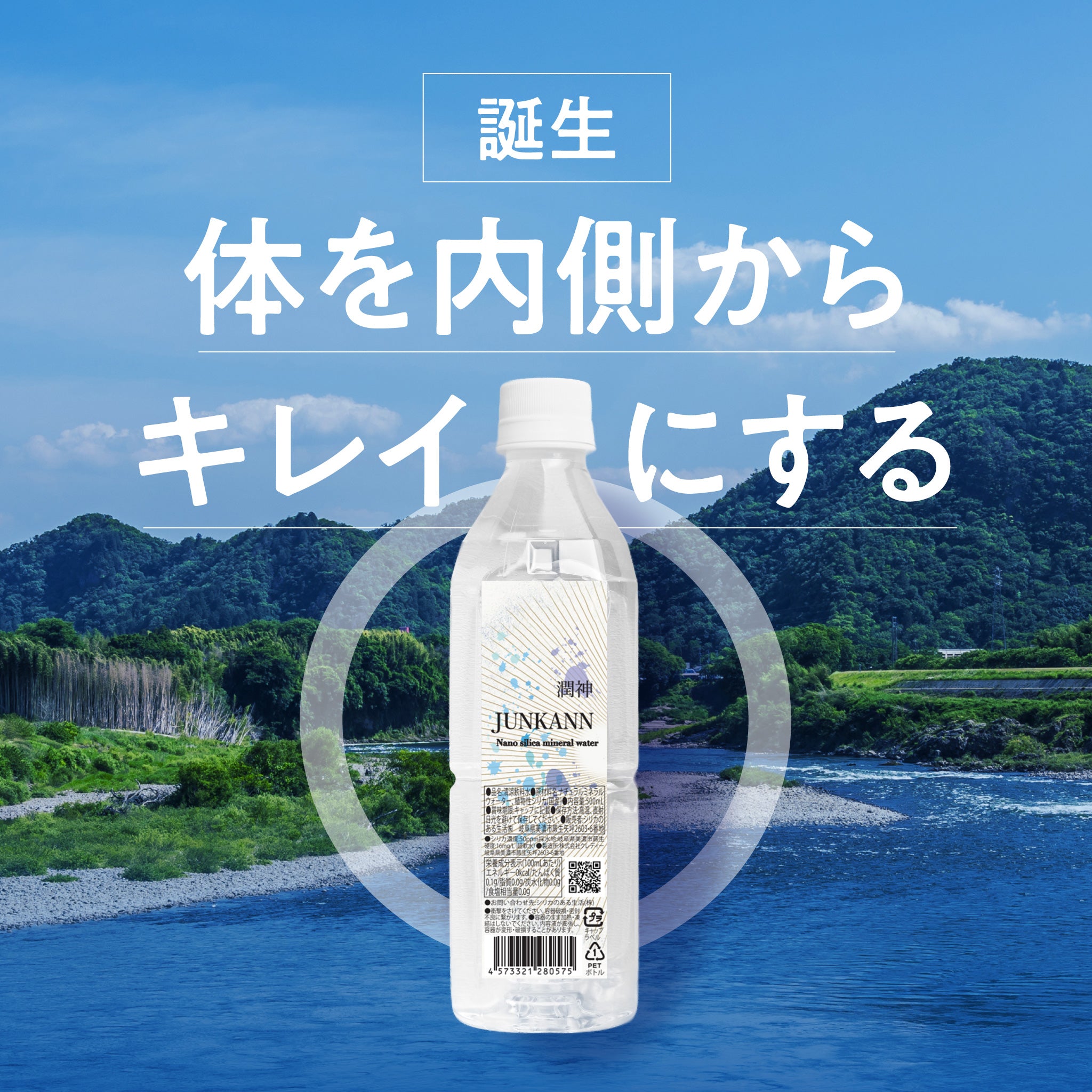 Rice silica water 潤環 500mL 48本入り シリカ濃度75ｍg/L　